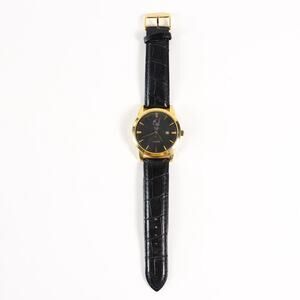Toro Luna Stainless Steel Watch Leather Bracelet Band Wristwatch Gold Black